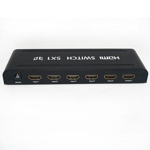 SWITCH HDMI 5 Entrées 1 Sortie 3D Full HD + Télécommande