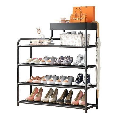 Étagère à Chaussures Multifonction – Rangement Moderne 4 Niveaux