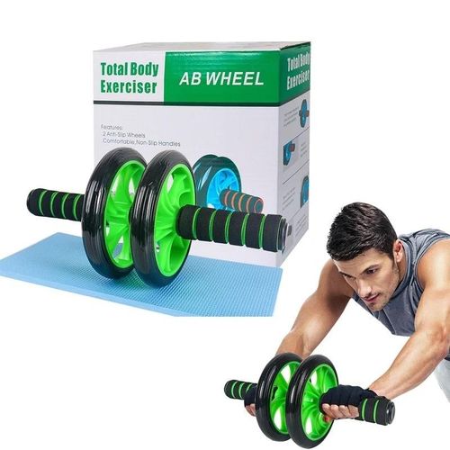 Ab Wheel-Exercice Total Du Corps- Roue Pour Exercice Abdominale - Noir/Vert