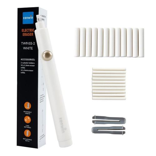 Ensemble De Gommes Electriques Gomme à Crayon, Livrée Avec 22 Gommes De Rechange