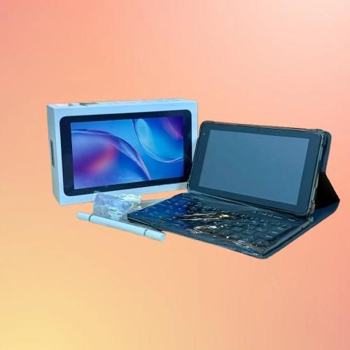 Tablette Professionnelle Androïd 5G avec Puce - Android 15 – 7 Pouces - 8GB RAM / 512GB ROM - 5000 mAh avec un Stylet et un clavier bluetooth