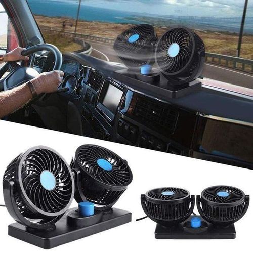 Ventilateur Portable à Double Tête 24V, Refroidisseur Réglable Silencieux Pour Voiture Et Camion