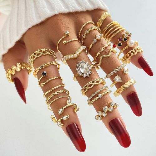Adjustable size Ring Set-28PCS