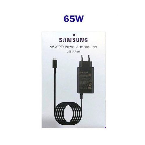 Samsung Chargeur Original Type C- Type C- 65 W Charge Rapide Noir GT