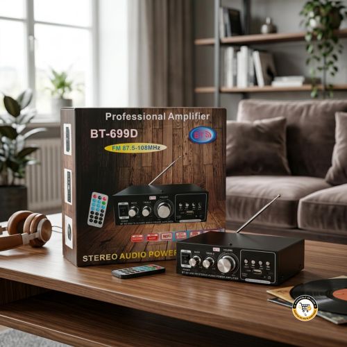 Amplificateur Audio Stéréo Bluetooth BT-699D Hi-Fi 12V / 220V