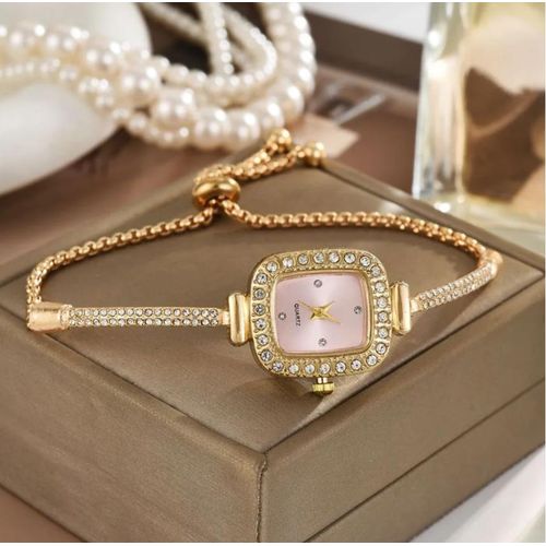 Montre-Bracelet En Alliage Tendance Montre De Quartz Pour étudiants Ajustable à Multiples Couleurs Horloge à Quartz