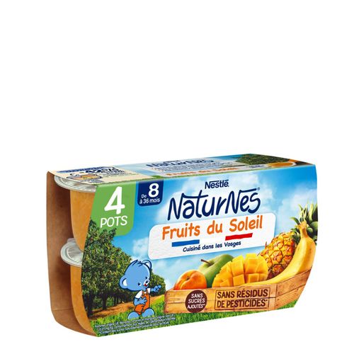 Compotes Bébé Fruits Du Soleil Des 8 Mois 4X130G