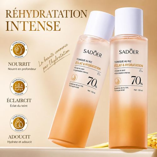 Tonique Visage à l’Essence de Riz 70 % – Niacinamide & Céramide – 120 ml