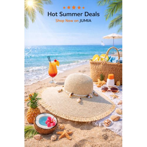 Chapeau de Plage Femme en Paille avec Coquillages