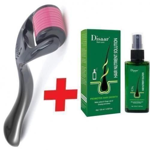 Kit 2en1 huile capillaire plus derma roller
