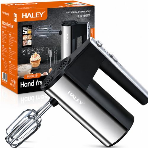 Batteur Électrique à Main 500W, 5 Vitesses, Fouets en Acier Inoxydable pour Pâtisserie et Cuisine, HY-I663