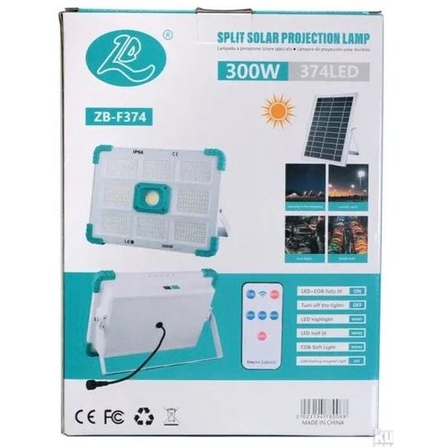 Projecteur LED Avec Charge Solaire, 300W, 374 LED
