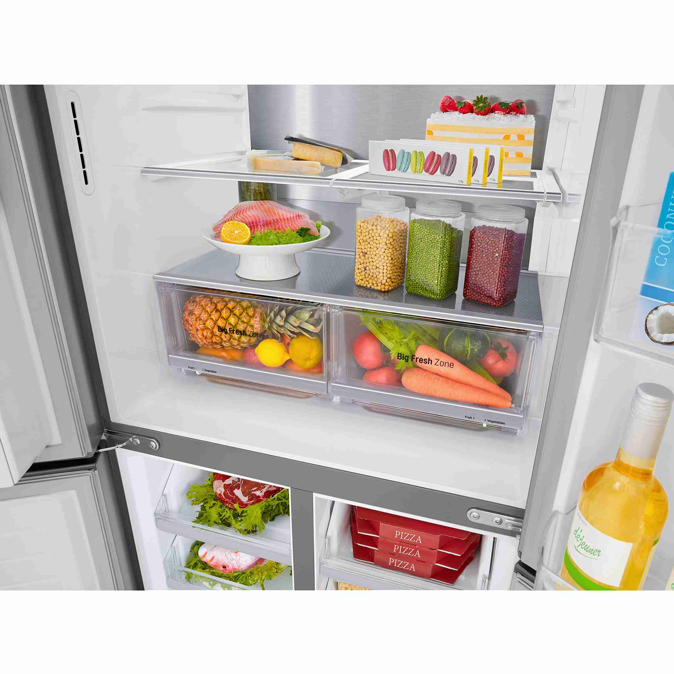 Refrigerateur Congelateur Réfrigérateur Américain Continental Edison 556L -  No Frost - Distributeur Eau/glaçons - Classe E - Inox Frigo SRJ