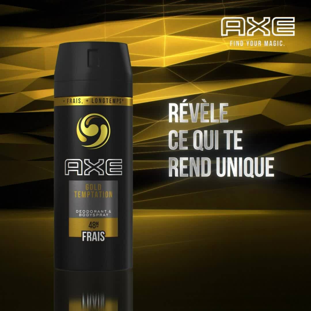 AXE Déodorant Homme Spray Gold Temptation Frais 48h, Fruits verts et  épices, Pour sentir bon toute la journée, Lot de 6x150ml : Amazon.fr:  Beauté et Parfum