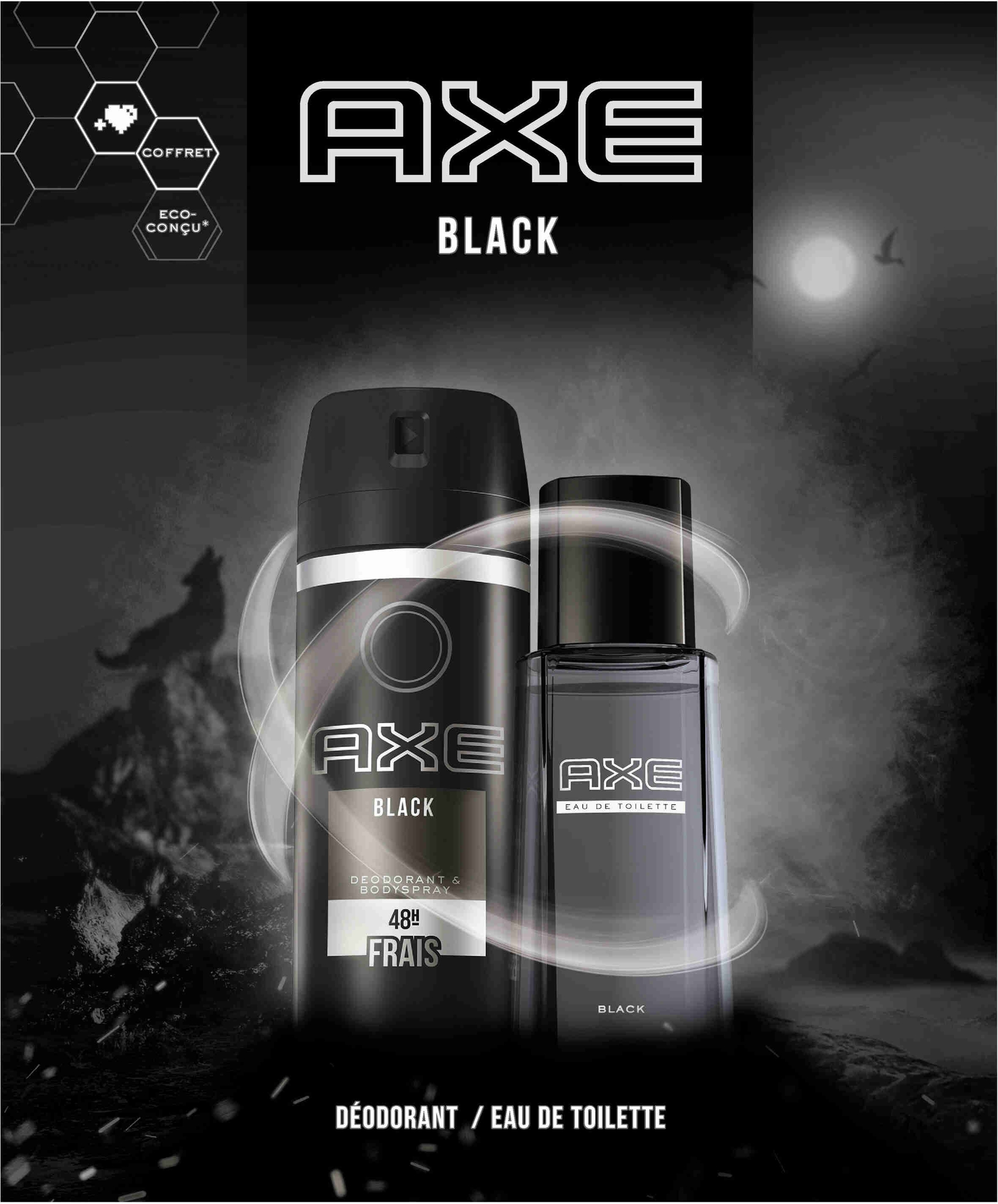 Axe Coffret Black Homme Eau de Toilette 100ml & Déodorant 150ml x1 - 1  pièce (0.181 kg)