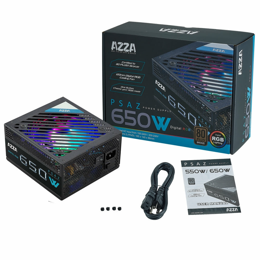 ATX 650W - 80+ Bronze - PSAZ-650W ARGB