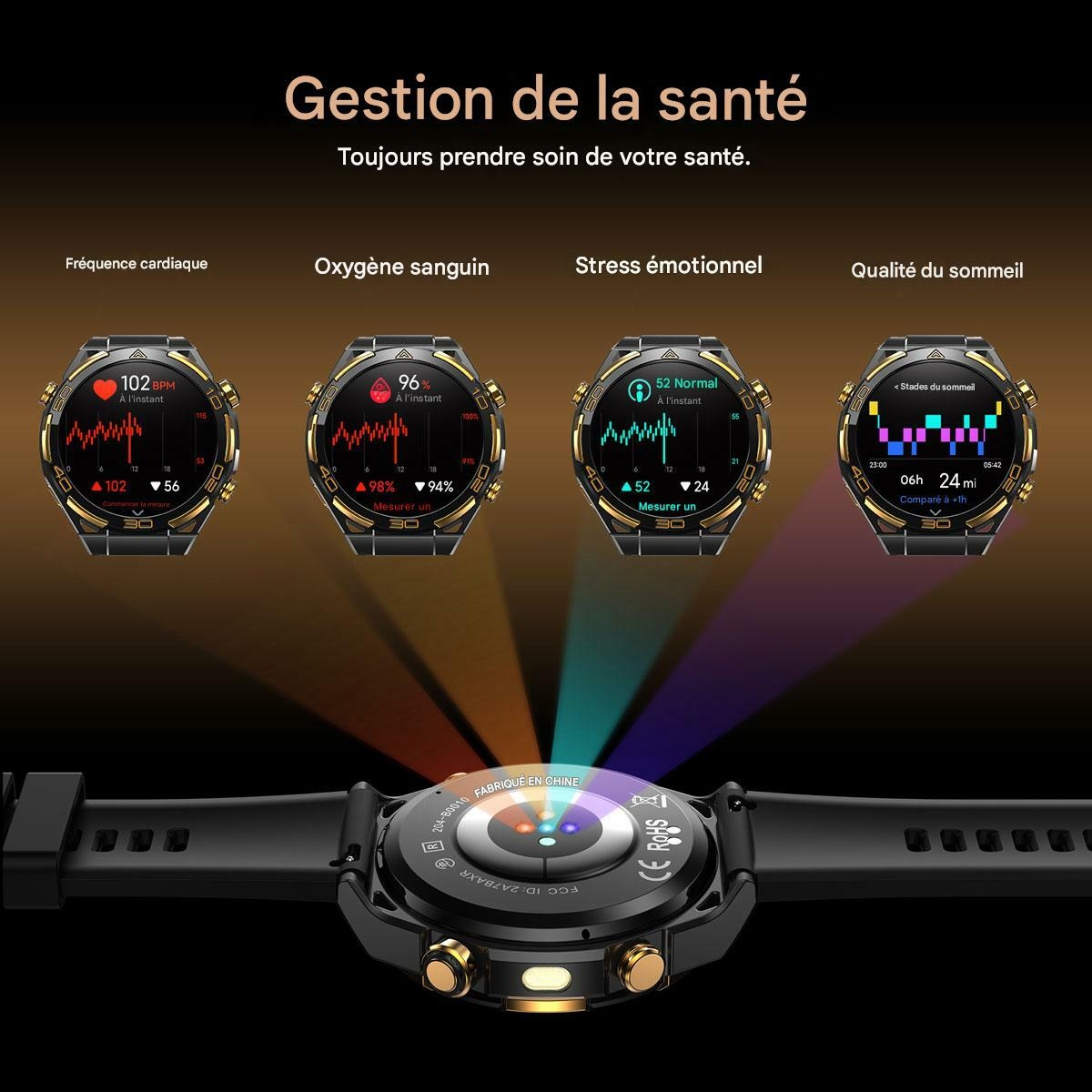 Montre connectée Blackview W90 Pro GPS pour sports de plein air