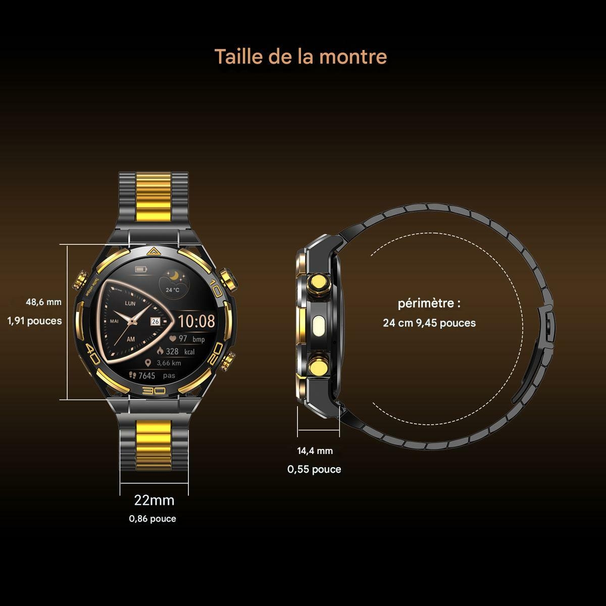 Montre connectée Blackview W90 Pro GPS pour sports de plein air