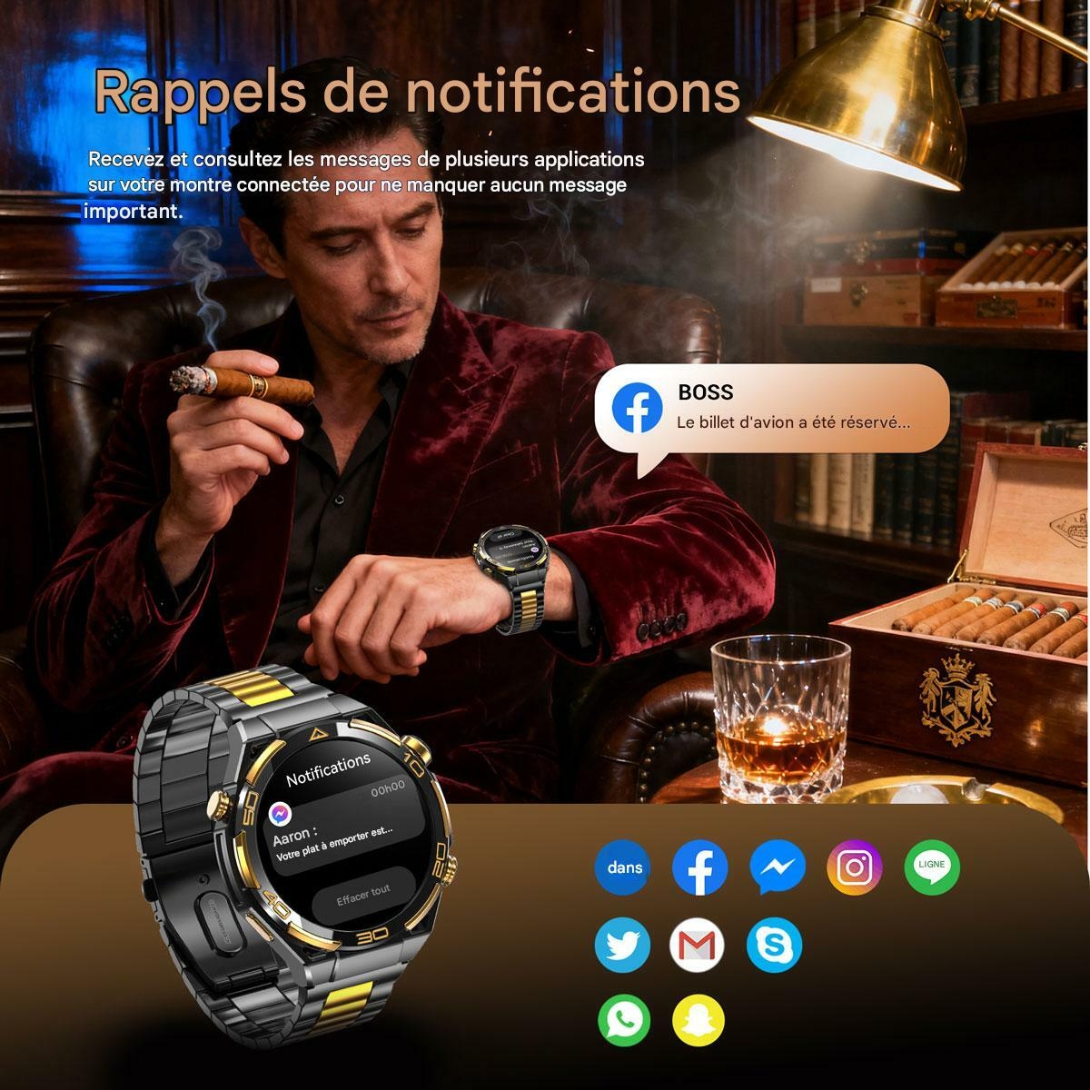 Montre connectée Blackview W90 Pro GPS pour sports de plein air