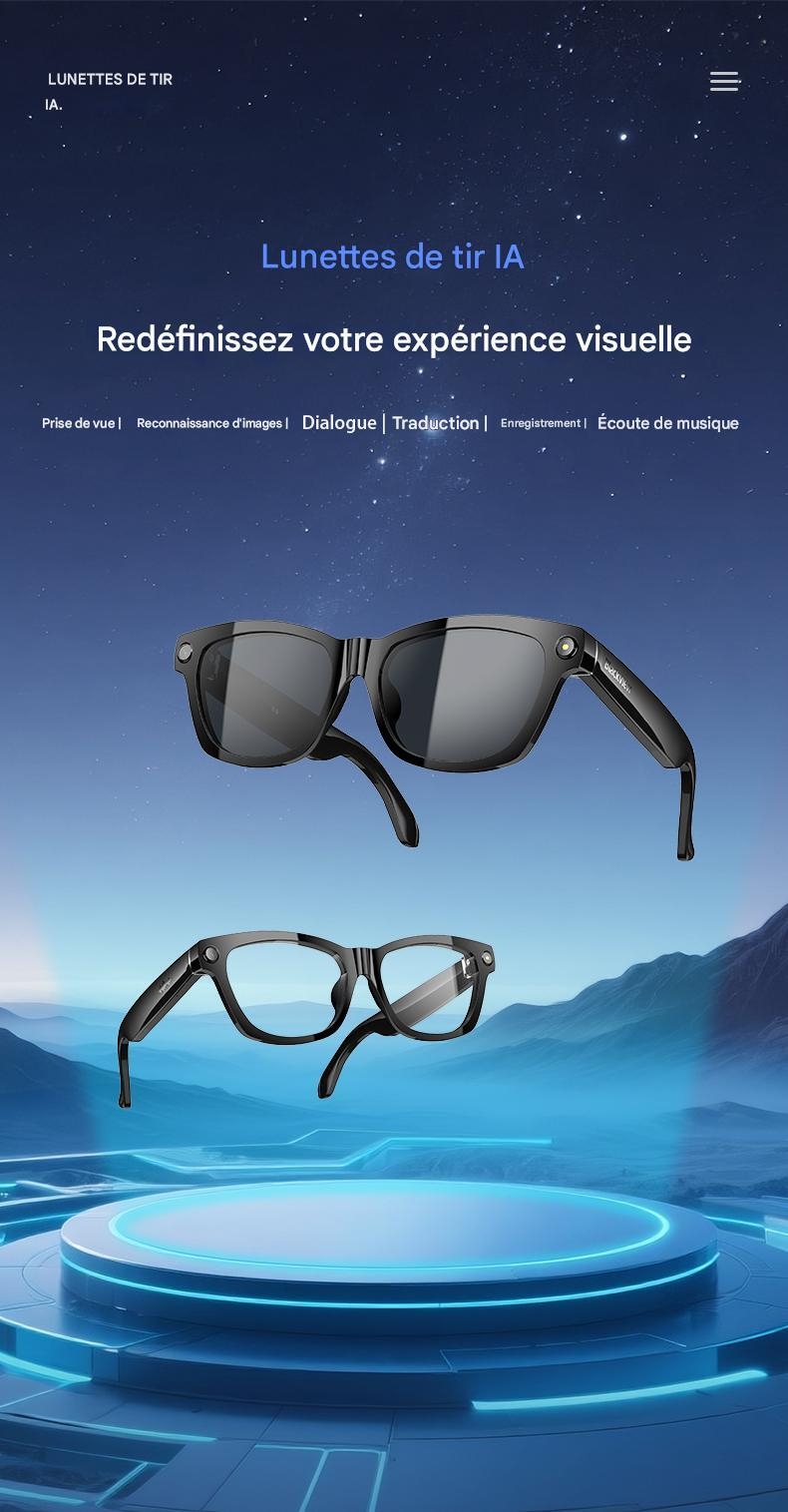 Lunettes intelligentes Blackview BV100 IA