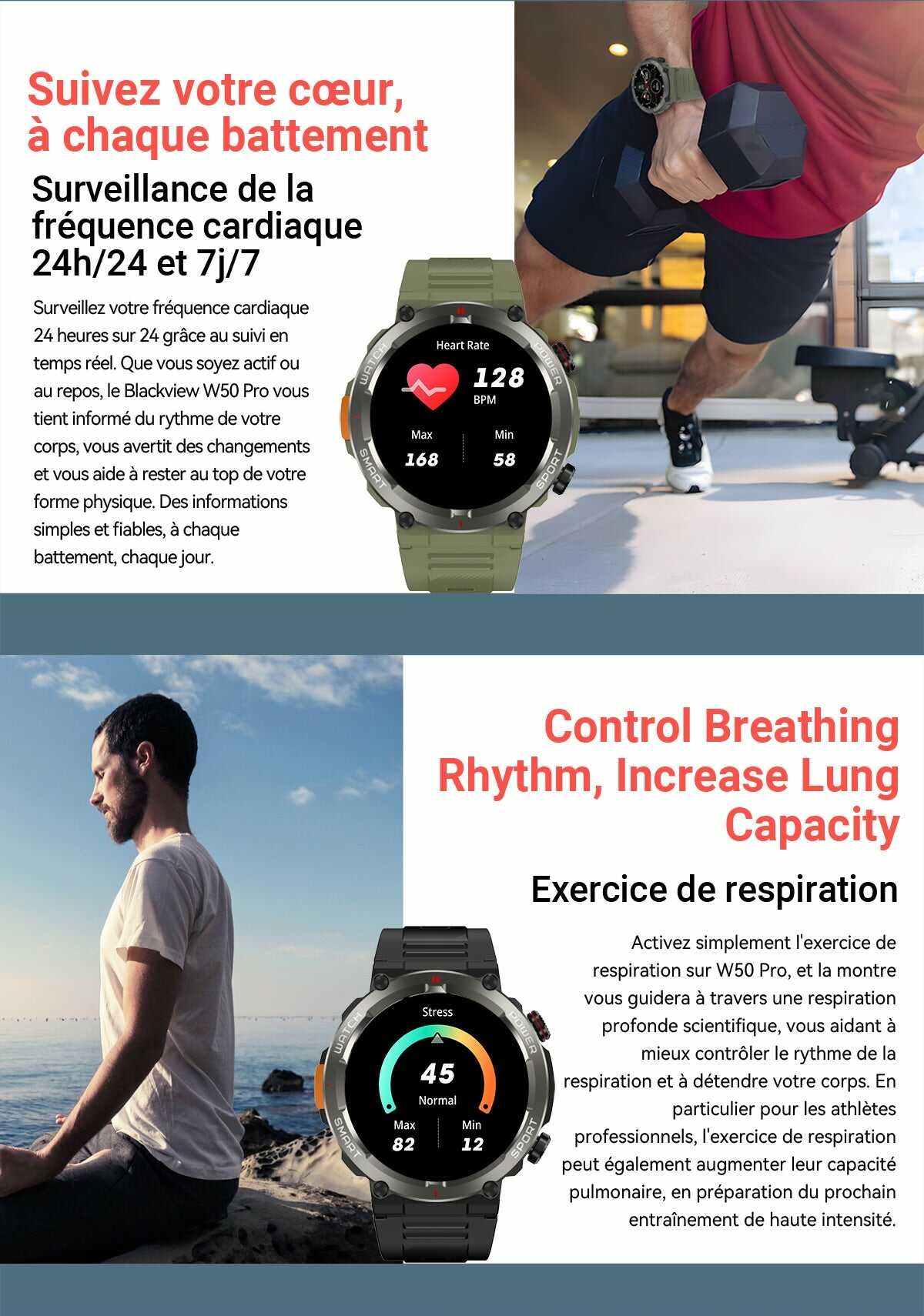 Montre connectée robuste Blackview W50 Pro