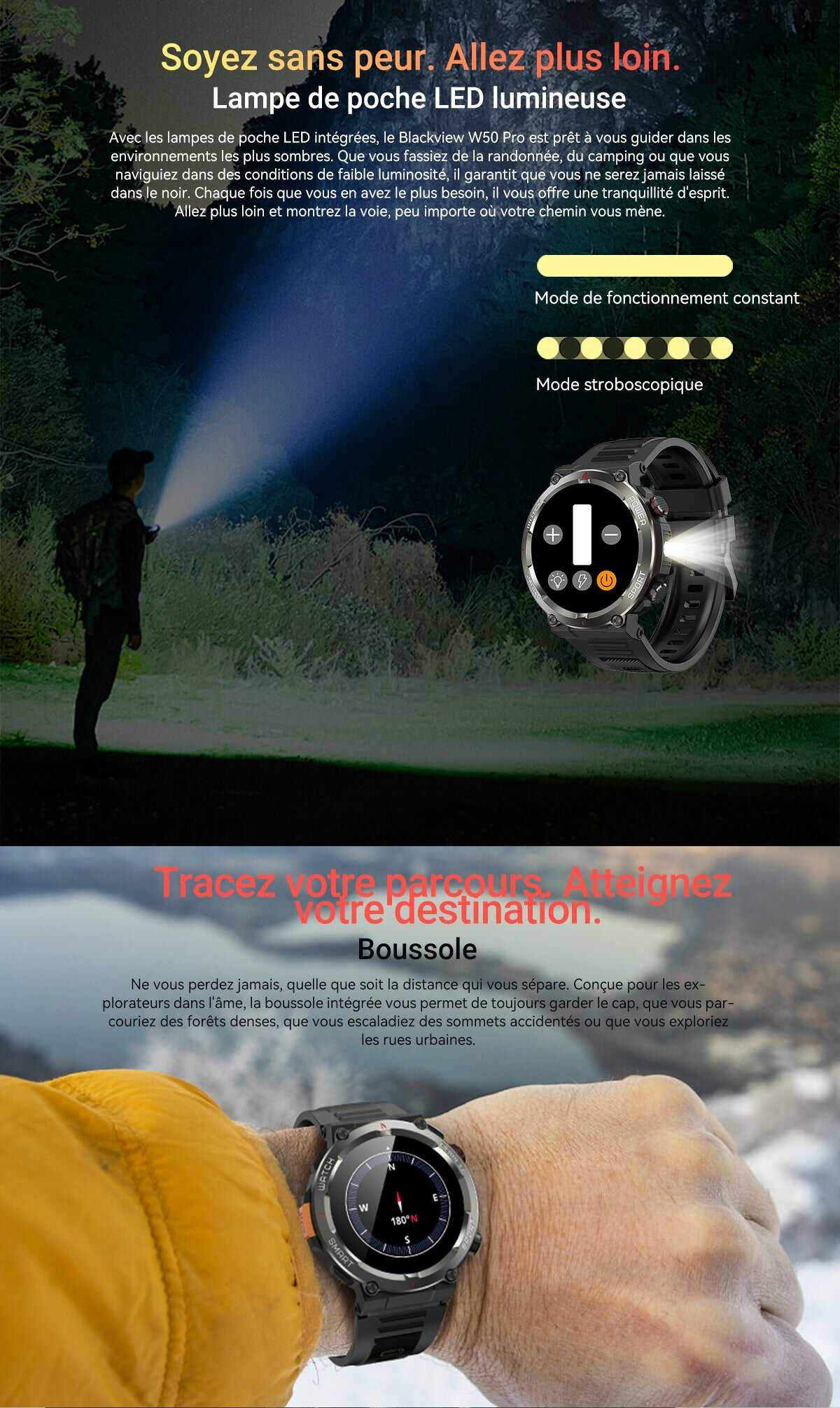 Montre connectée robuste Blackview W50 Pro