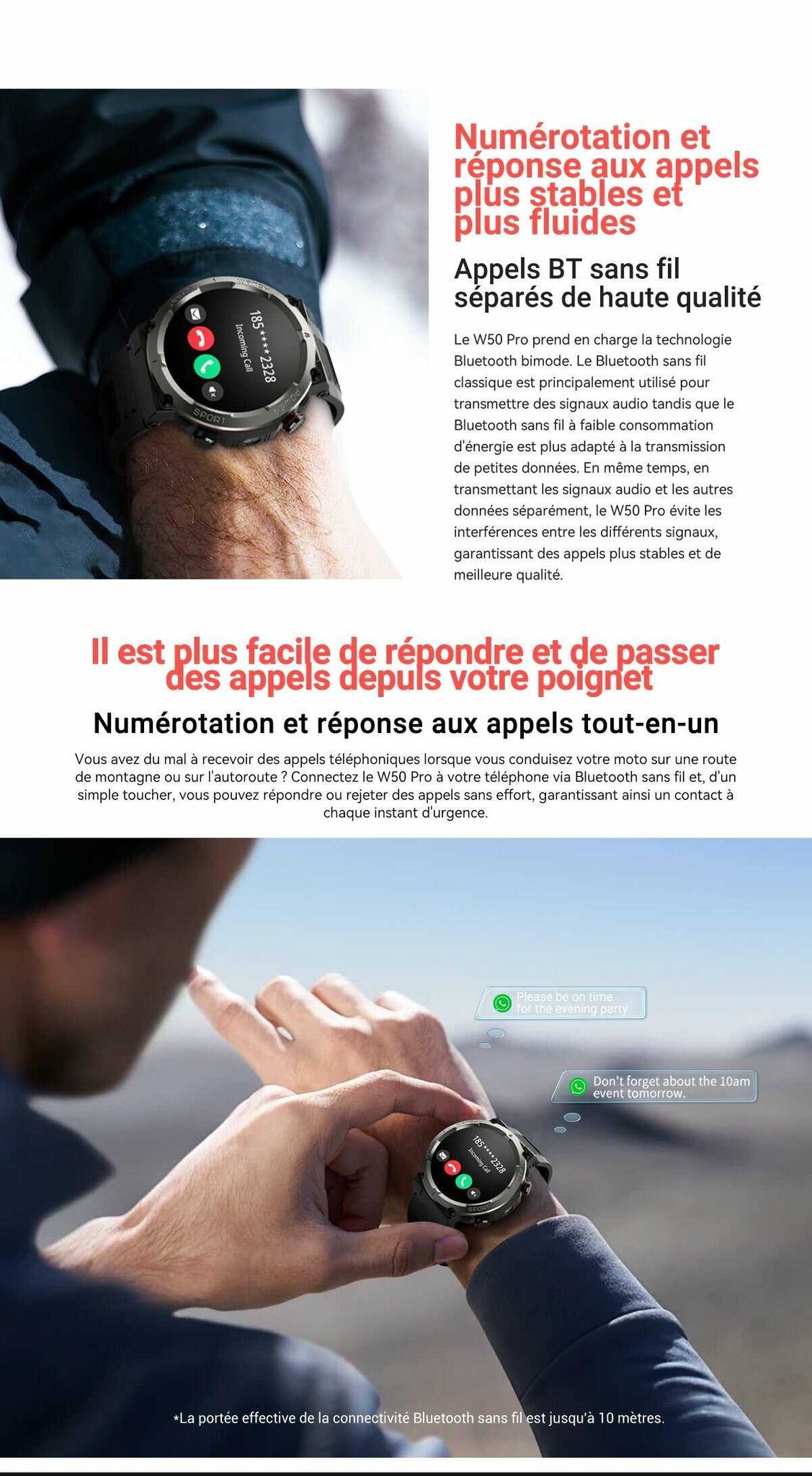 Montre connectée robuste Blackview W50 Pro