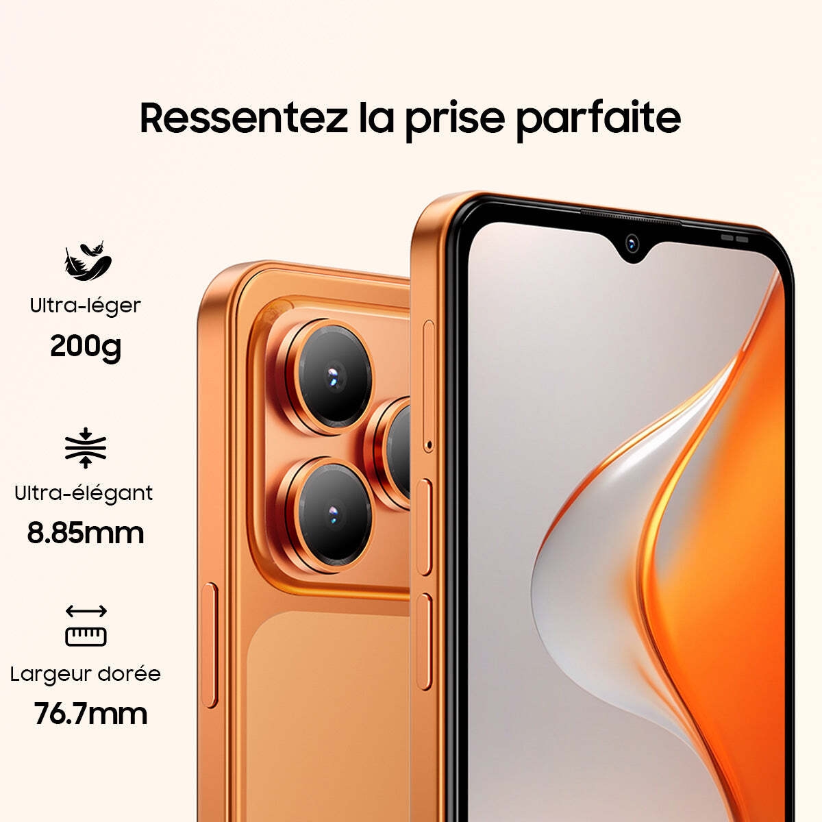 Blackview WAVE 7C – Smartphone 4G IP54 Résistant à l'Eau et à la Poussière