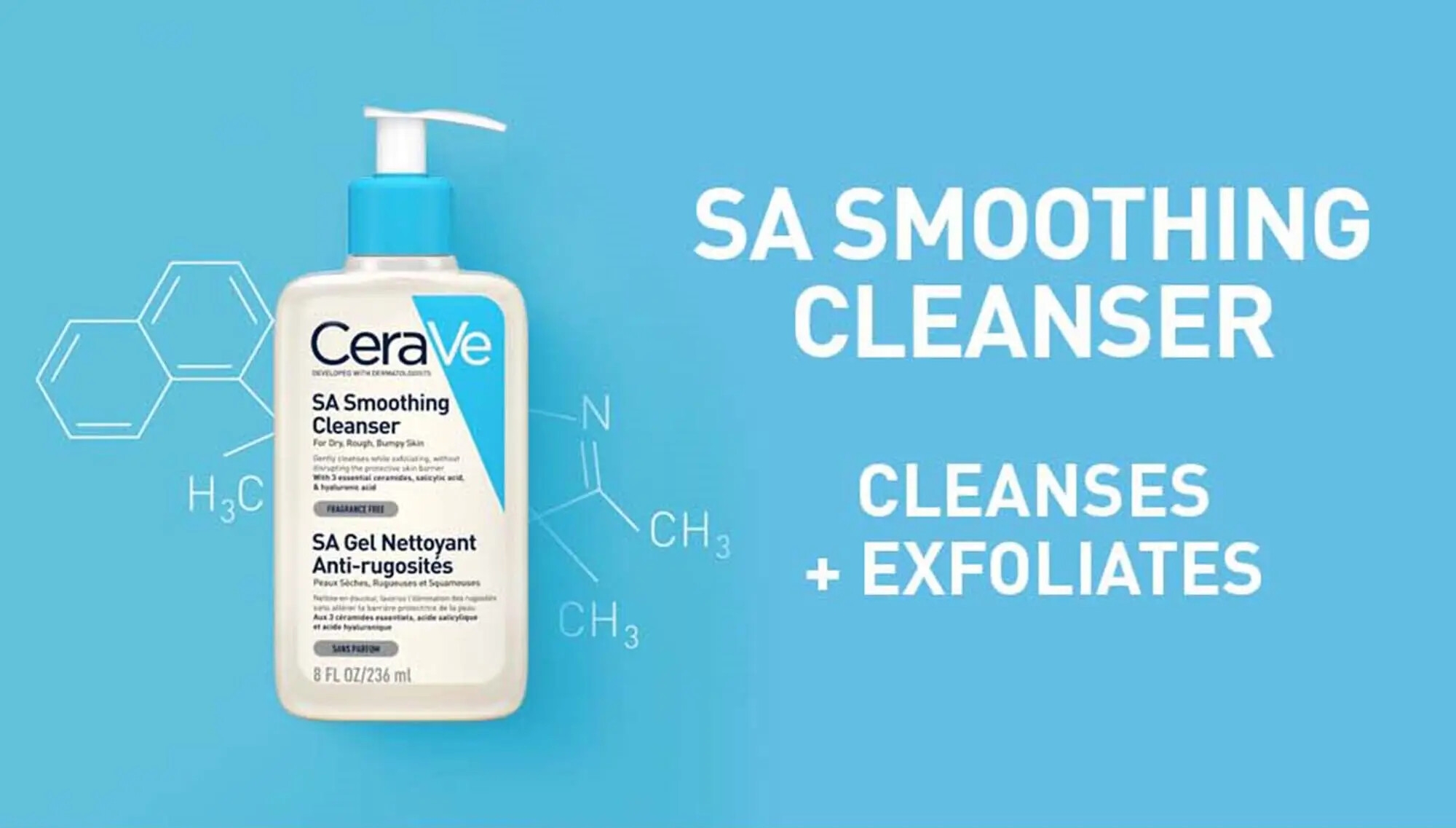CeraVe SA Smoothing Cleanser for normal, dry and rough skin 236ml
