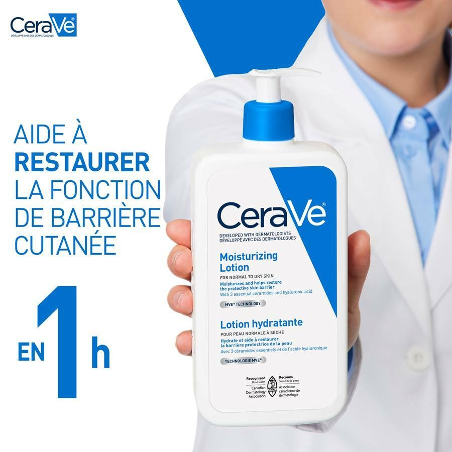 Aide à restaurer la fonction de barriére cutanée en 1H