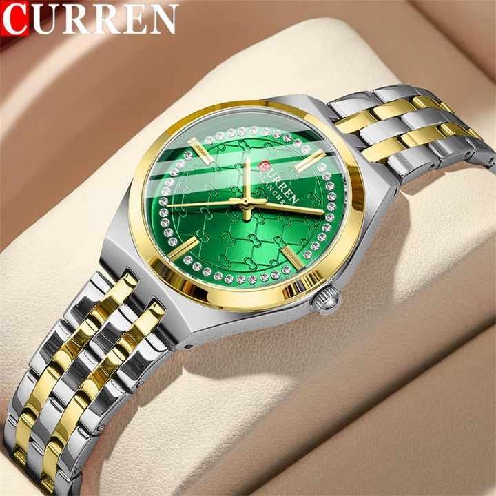 CURREN 9096 nouvelle mode femmes montre haut de gamme dame fille montre-bracelet élégant en acier inoxydable Bracelet étanche femme horloge