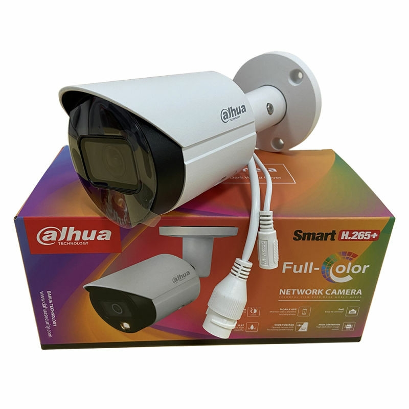 Dahua Cam Full Color Vu Bullet Camera Ipc-Hfw2439s-SA-LED-S2 4MP Full Colour IP Security Camera