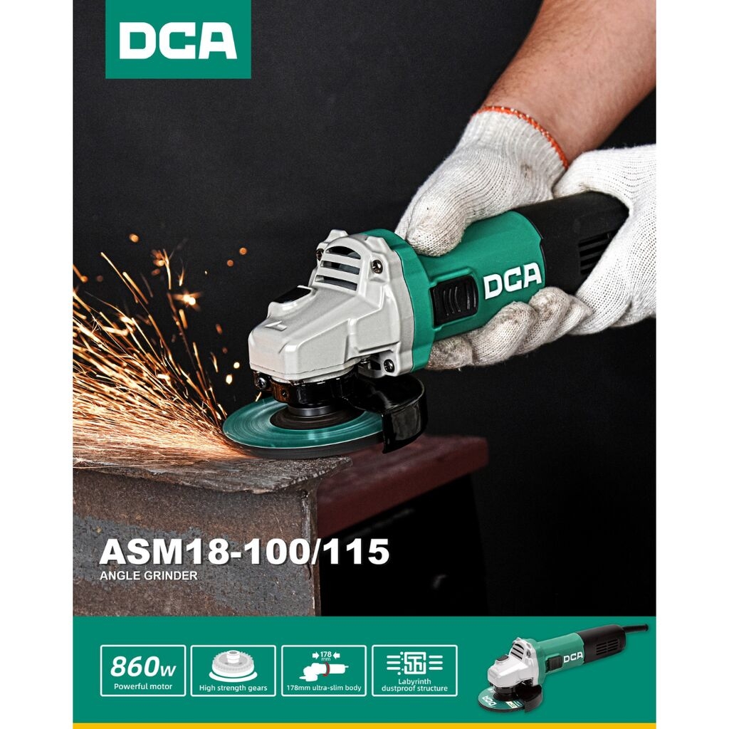 DCA 860W Angle Grinder ASM18-100 (4