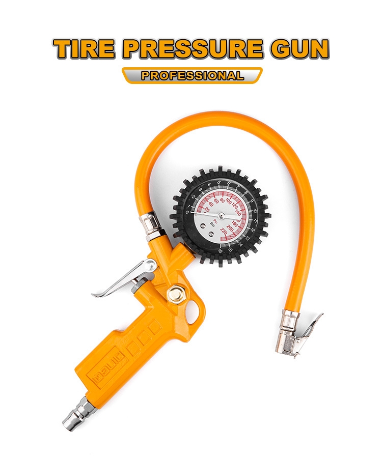 DINGQI  Hot Selling Universal Tire Repair Tool Tire Pressure Gauge Tire Inflating Gun