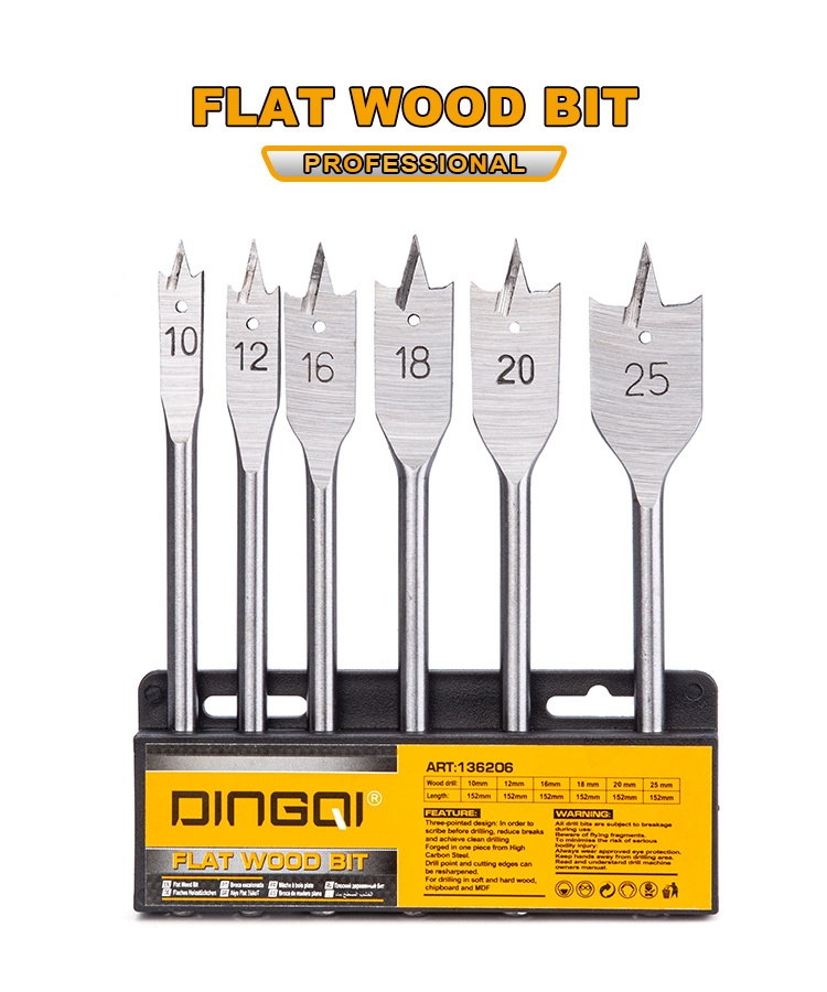 DINGQI tige droite bois bonne qualité rapide changement bois plat foret pour le travail du bois