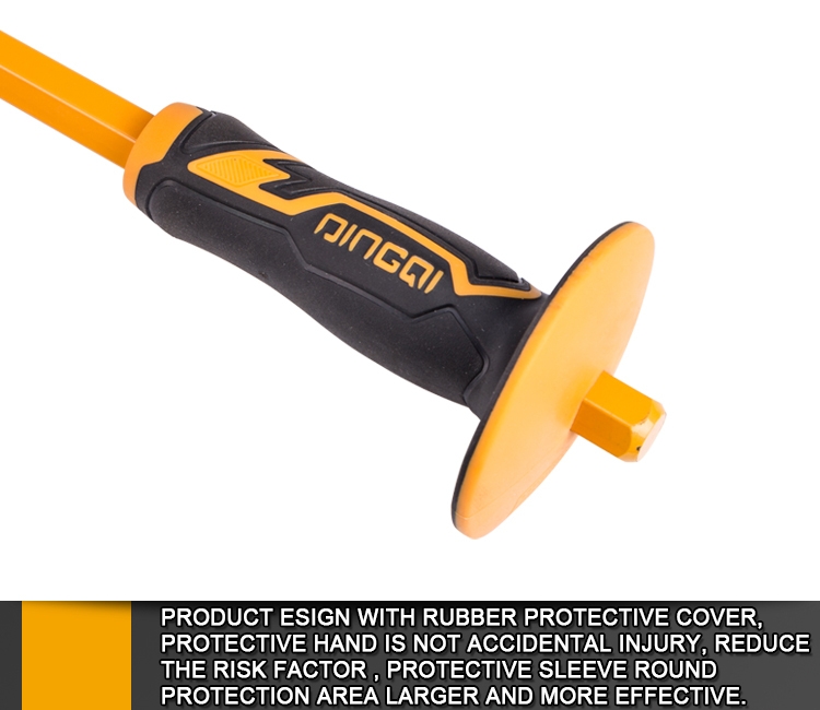 Ciseau en acier carbone, ciseau froid de haute qualité, 4 pouces, avec poignée en caoutchouc de prise sécurisée