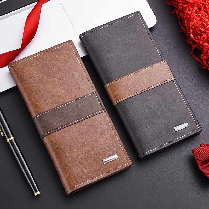 stylish long wallet for men suitable for daily commuting with 11 card slots and a compartment for documents for women as a fashionable coin purse and travel document holder a wallet wallet for men Product details 2