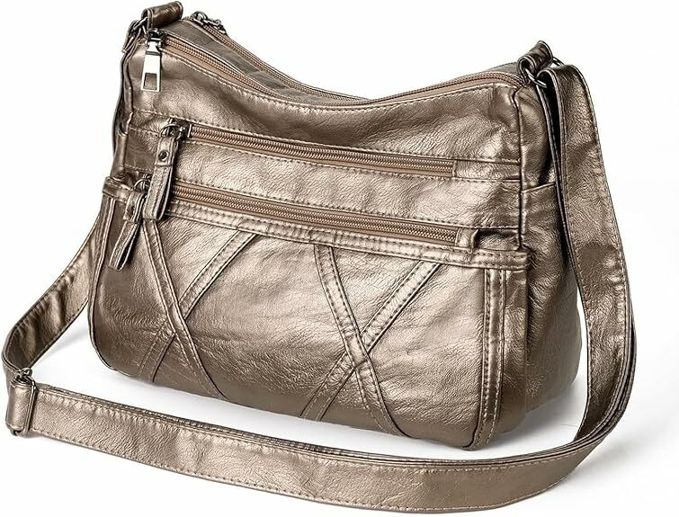 Gladdon Small Crossbody Bags for Women Shoulder Purses Retro Leather Cross Body Bag Lightweight Pocketbooks Purse Ladies