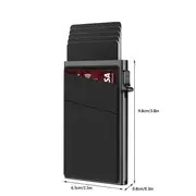 automatic   up credit card holder   minimalist rfid blocking mens business card wallet ideal gift for men details 2