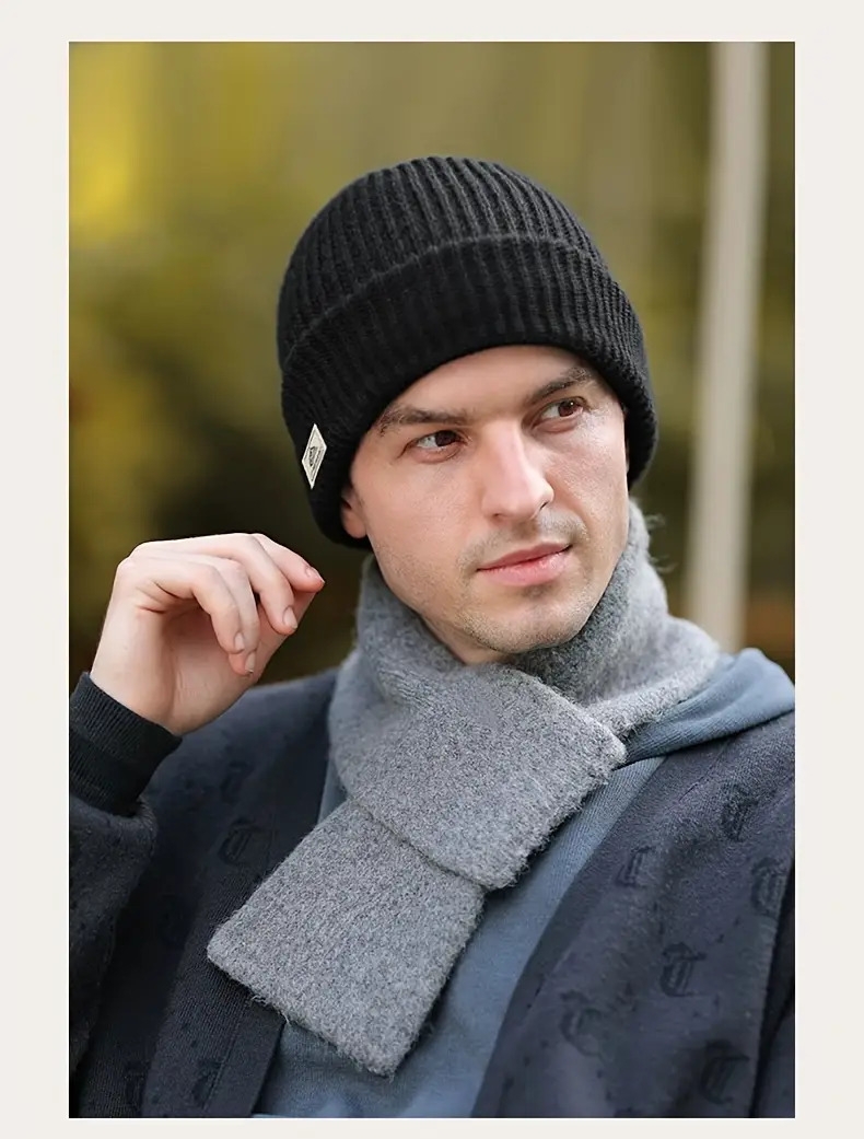 1pc winter mens style balaclava knit beanie hat windproof cold head cover ideal choice for gifts details 3