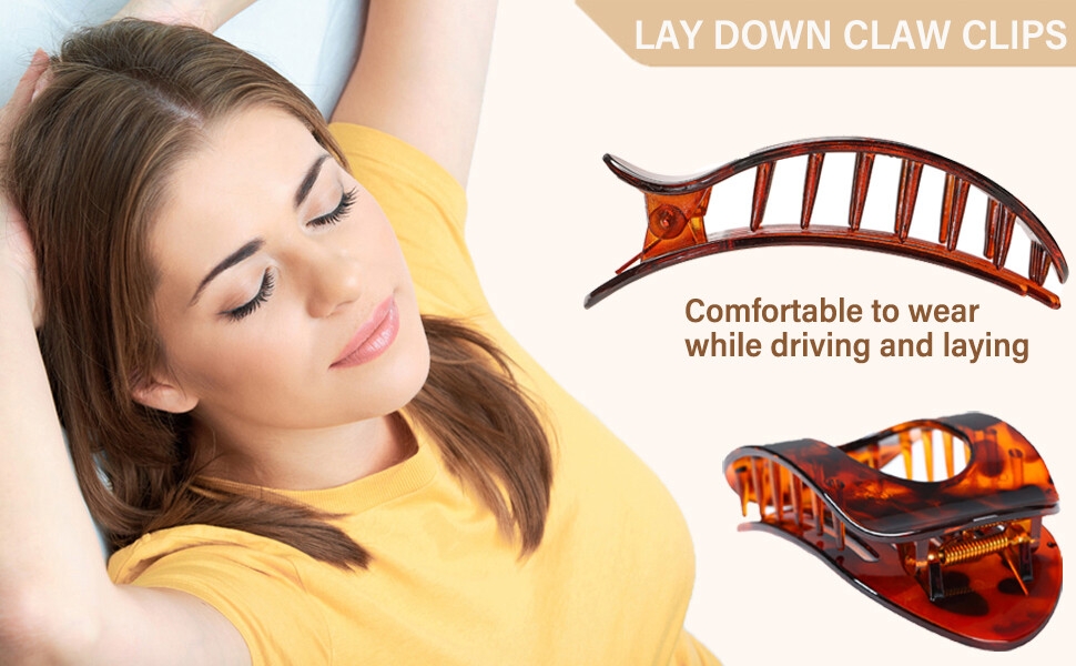 Flat claw clips for women