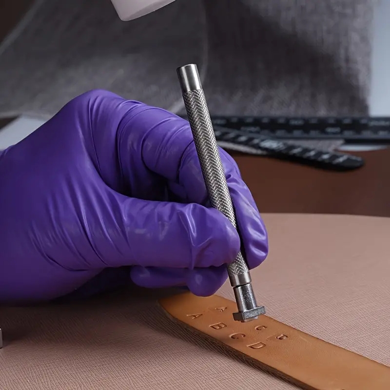 leather stamping kit stamp punch set alphabet letter number stampers tools diy leather craft carving   making tools Product details 2