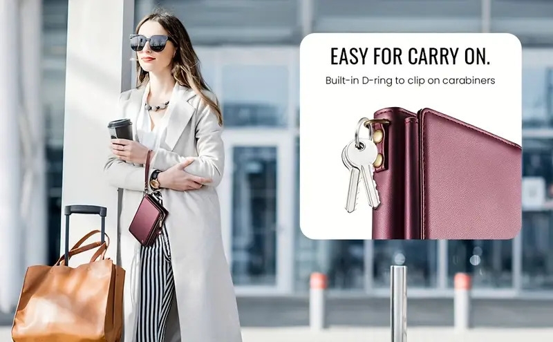 rfid屏蔽护照夹 - 大号仿皮旅行钱包,带可拆卸腕带,安全拉链闭合,多个卡槽和rfid屏蔽技术,适合男女,旅行护照夹,安全文件存储,时尚设计,耐用结构 商品详情 12