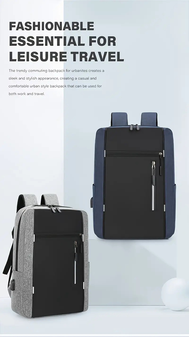 multifunctional computer bag fashionable backpack daily business three piece set large capacity storage bag book tablet organizer convenient travel details 1