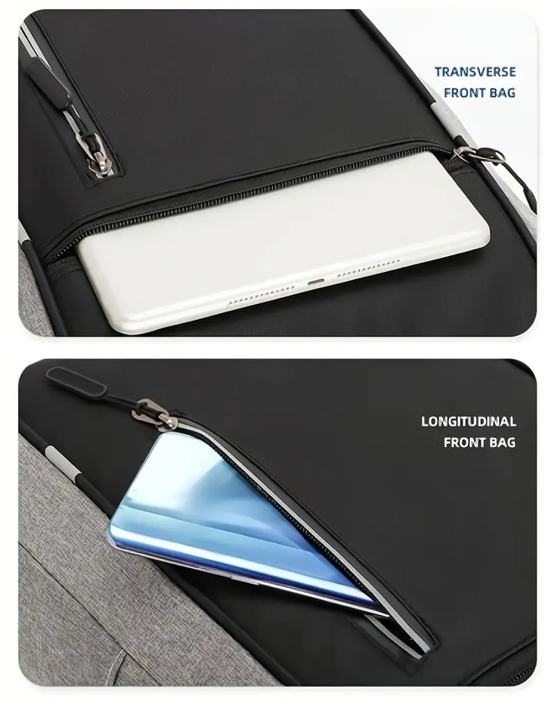 multifunctional computer bag fashionable backpack daily business three piece set large capacity storage bag book tablet organizer convenient travel details 5