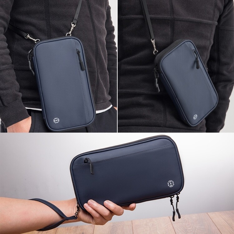 旅行手提证件包 RFID防水多卡位挂脖护照包(黑色) - B8