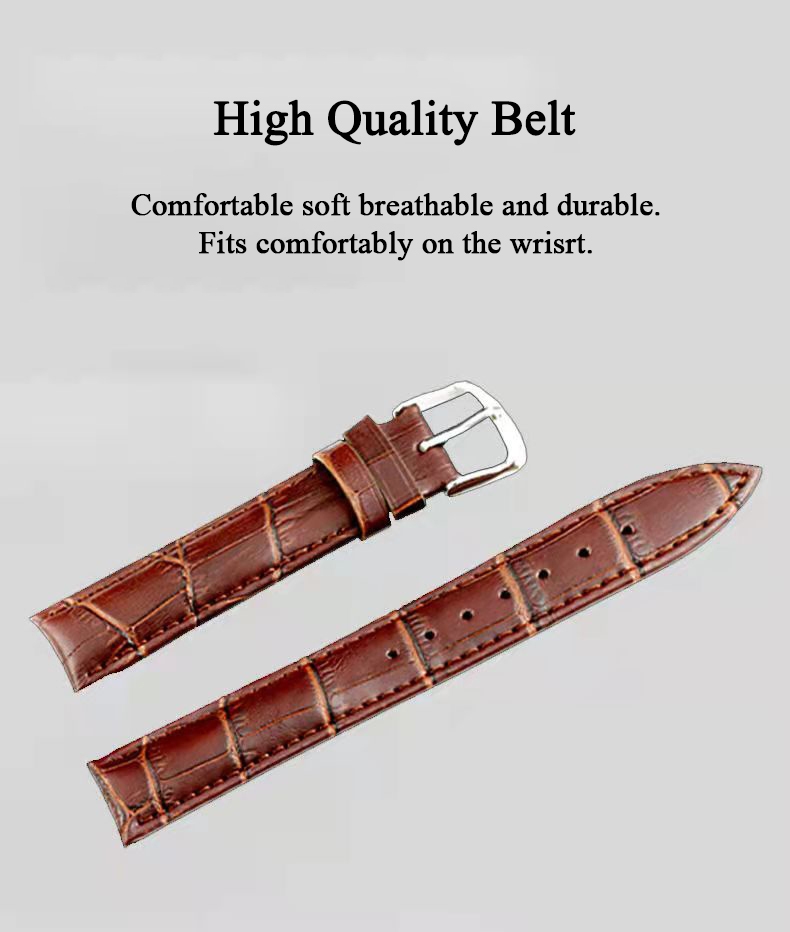 Montre Poedagar 836 pour homme, style quartz, bracelet en cuir, élégante et décontractée, étanche, lumineuse avec date.