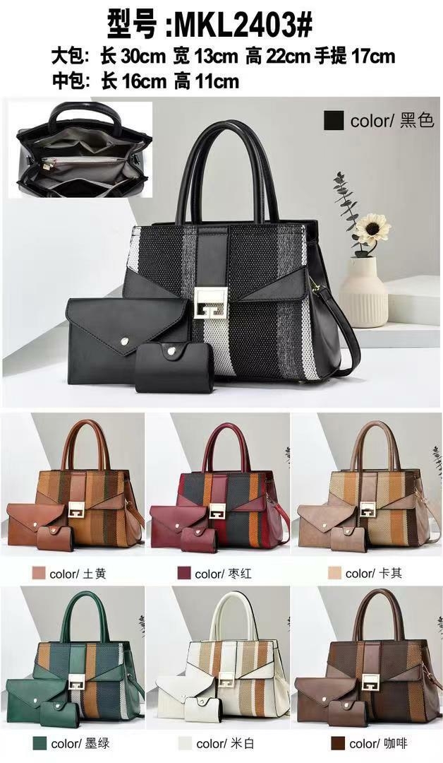 Vente chaude 2024 nouvelles femmes sacs à main grande capacité dames Design pochette sac à main ensemble portefeuille 3 en 1 sacs à main ensemble pour les femmes