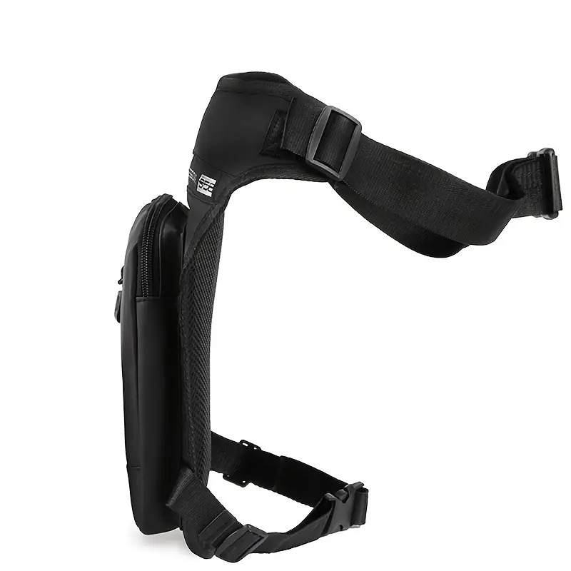 mens lightweight nylon running fanny pack multi functional crossbody mini leg bag with mobile phone pouch street style durable   zipper   random Product details 3