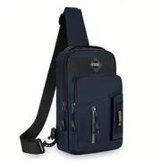 1pc mens outdoor chest bag fashion crossbody bag casual multifunctional sports sling bag details 6